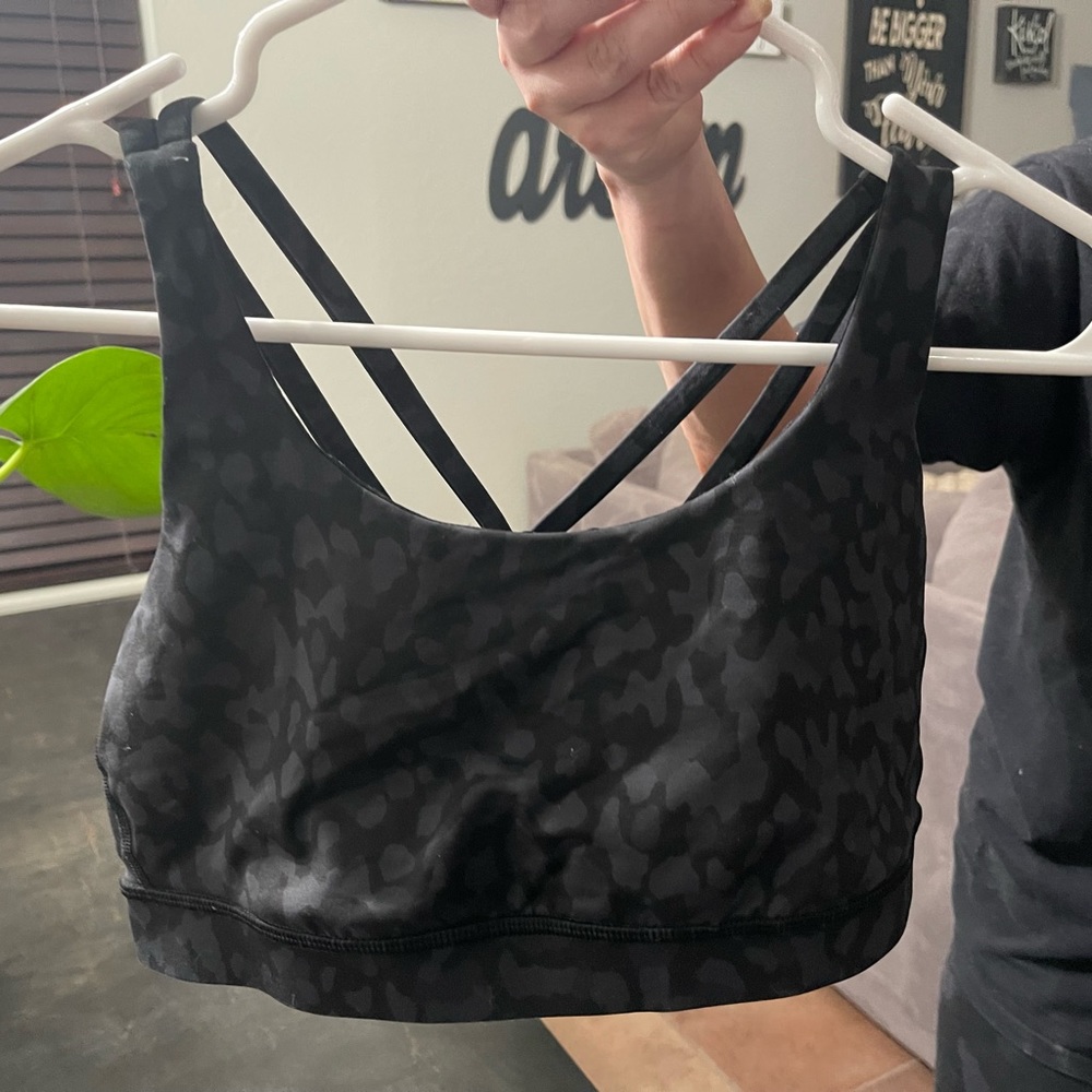 Lululemon Black Camo print Sports bra